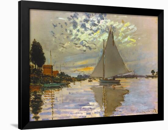 Monet: Sailboat-Claude Monet-Framed Premium Giclee Print