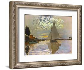 Monet: Sailboat-Claude Monet-Framed Giclee Print