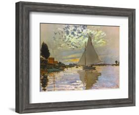 Monet: Sailboat-Claude Monet-Framed Giclee Print