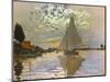 Monet: Sailboat-Claude Monet-Mounted Giclee Print
