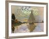 Monet: Sailboat-Claude Monet-Framed Giclee Print