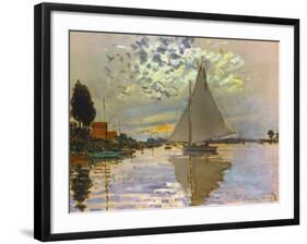 Monet: Sailboat-Claude Monet-Framed Giclee Print