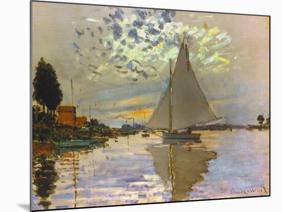 Monet: Sailboat-Claude Monet-Mounted Giclee Print