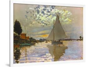 Monet: Sailboat-Claude Monet-Framed Giclee Print