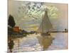 Monet: Sailboat-Claude Monet-Mounted Giclee Print