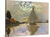 Monet: Sailboat-Claude Monet-Stretched Canvas