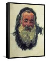 Monet Self Portrait-Claude Monet-Framed Stretched Canvas