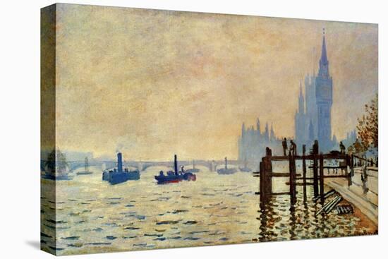 Monet: Thames, 1871-Claude Monet-Stretched Canvas