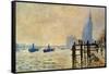 Monet: Thames, 1871-Claude Monet-Framed Stretched Canvas