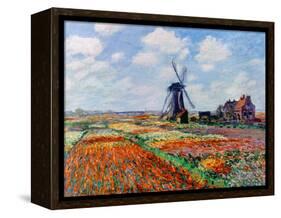 Monet: Tulip Fields, 1886-Claude Monet-Framed Stretched Canvas