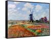 Monet: Tulip Fields, 1886-Claude Monet-Framed Stretched Canvas