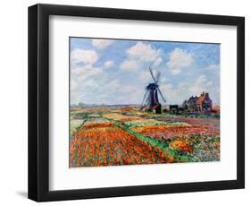 Monet: Tulip Fields, 1886-Claude Monet-Framed Premium Giclee Print