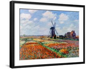 Monet: Tulip Fields, 1886-Claude Monet-Framed Premium Giclee Print