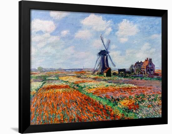 Monet: Tulip Fields, 1886-Claude Monet-Framed Premium Giclee Print