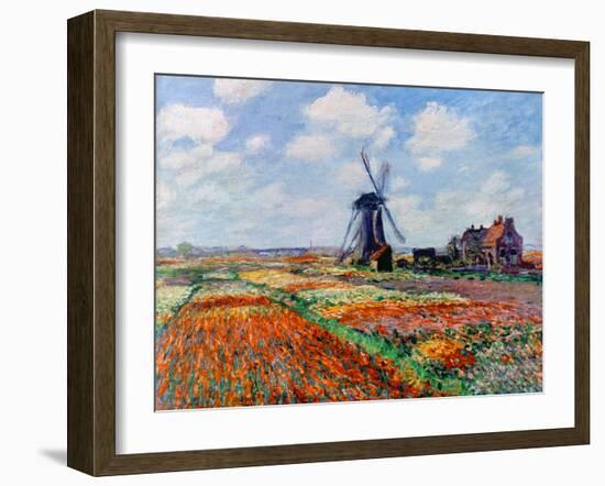 Monet: Tulip Fields, 1886-Claude Monet-Framed Giclee Print