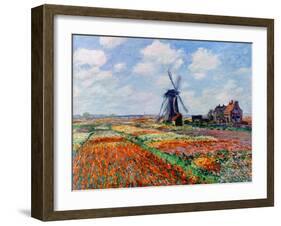 Monet: Tulip Fields, 1886-Claude Monet-Framed Giclee Print