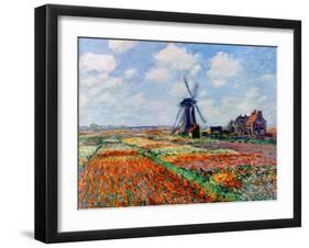 Monet: Tulip Fields, 1886-Claude Monet-Framed Giclee Print