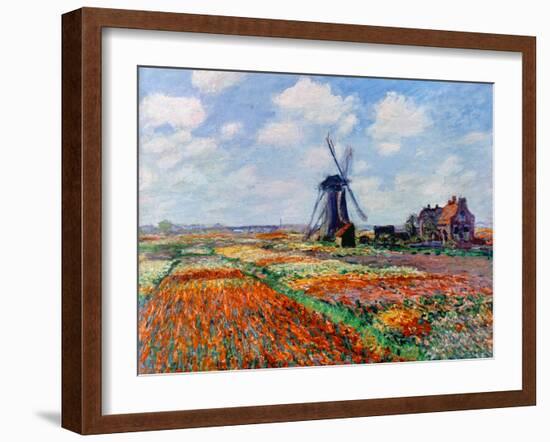 Monet: Tulip Fields, 1886-Claude Monet-Framed Giclee Print