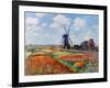 Monet: Tulip Fields, 1886-Claude Monet-Framed Giclee Print