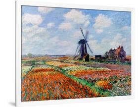 Monet: Tulip Fields, 1886-Claude Monet-Framed Giclee Print