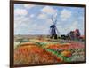 Monet: Tulip Fields, 1886-Claude Monet-Framed Giclee Print