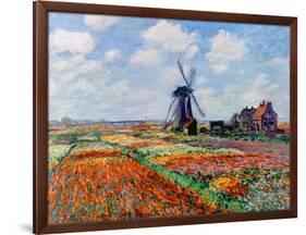 Monet: Tulip Fields, 1886-Claude Monet-Framed Giclee Print