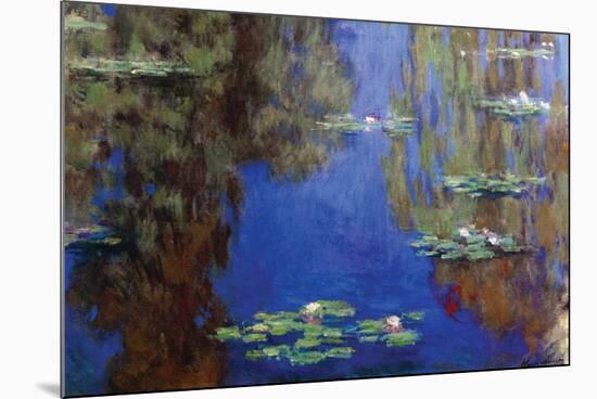 Monet - Water Lilies-Claude Monet-Mounted Premium Giclee Print