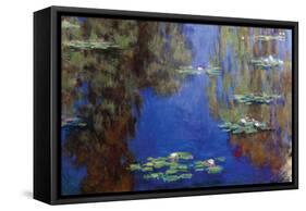 Monet - Water Lilies-Claude Monet-Framed Stretched Canvas