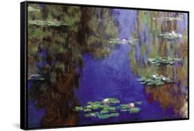 Monet - Water Lilies-Claude Monet-Framed Stretched Canvas