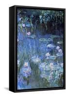 Monet: Waterlilies-Claude Monet-Framed Stretched Canvas