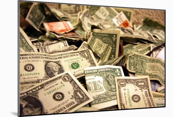 Money #1 (Dollar Bills) Art Poster Print-null-Mounted Poster