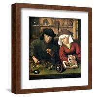 Money Changer with Wife-Quentin Metsys-Framed Giclee Print