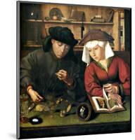 Money Changer with Wife-Quentin Metsys-Mounted Giclee Print