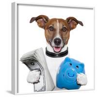 Money Dog-Javier Brosch-Framed Photographic Print