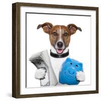 Money Dog-Javier Brosch-Framed Photographic Print