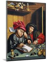 Money Lenders, Circa 1515, by Quinten Metsys (1466-1530), Netherlands, 16th Century-null-Mounted Giclee Print