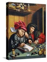 Money Lenders, Circa 1515, by Quinten Metsys (1466-1530), Netherlands, 16th Century-null-Stretched Canvas