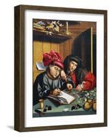 Money Lenders, Circa 1515, by Quinten Metsys (1466-1530), Netherlands, 16th Century-null-Framed Giclee Print