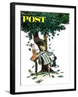 "Money, Money, Money," Saturday Evening Post Cover, December 30, 1967-Robert Weber-Framed Giclee Print