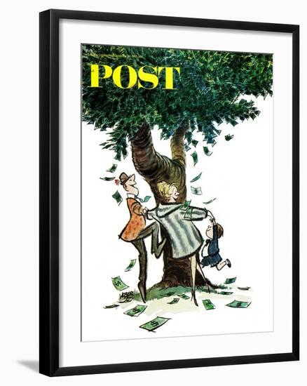 "Money, Money, Money," Saturday Evening Post Cover, December 30, 1967-Robert Weber-Framed Giclee Print