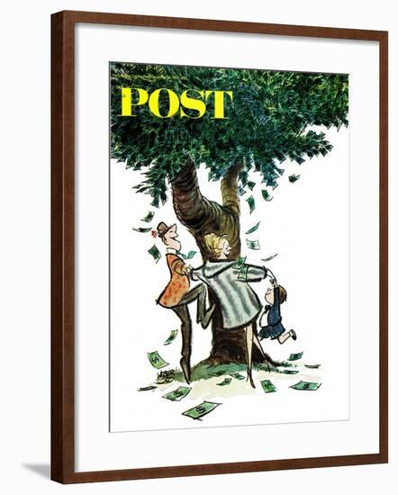 "Money, Money, Money," Saturday Evening Post Cover, December 30, 1967-Robert Weber-Framed Giclee Print