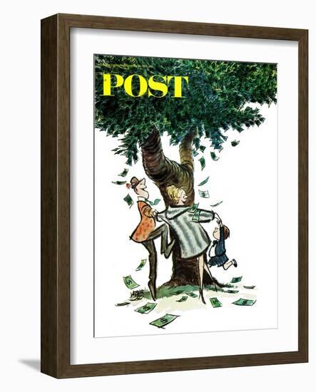 "Money, Money, Money," Saturday Evening Post Cover, December 30, 1967-Robert Weber-Framed Giclee Print