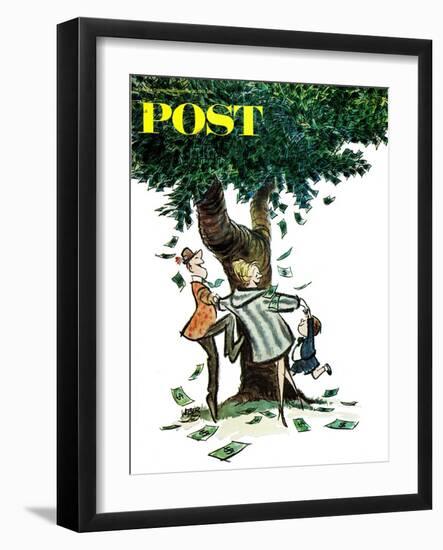 "Money, Money, Money," Saturday Evening Post Cover, December 30, 1967-Robert Weber-Framed Giclee Print