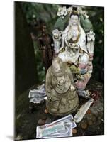 Money Offering and Statues in the Garden of Buddhapadipa Temple, Wimbledon, London, England, Uk-null-Mounted Photographic Print