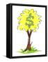 'Money tree' - illustration of economic allegory-Neale Osborne-Framed Stretched Canvas