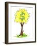 'Money tree' - illustration of economic allegory-Neale Osborne-Framed Giclee Print