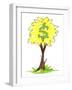 'Money tree' - illustration of economic allegory-Neale Osborne-Framed Giclee Print