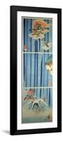 Mongaku Shonin under the Waterfall, C.1851 (Vertical Triptych)-Kuniyoshi Utagawa-Framed Giclee Print