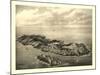 Mongegan, Maine - Panoramic Map-Lantern Press-Mounted Art Print