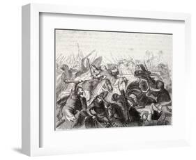 Mongol Armies Invade Eastern Europe and Inflict Serious Losses on the German Nobles at Liegnitz-H. Leutemann-Framed Art Print